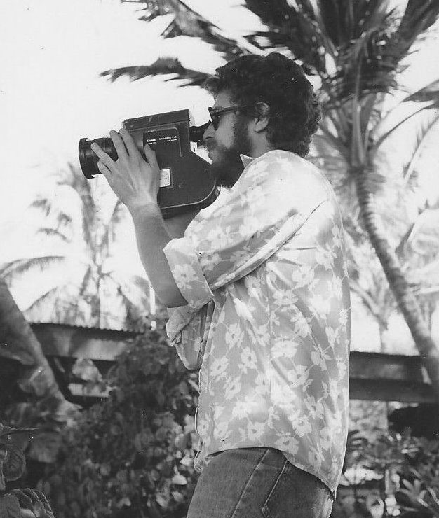 Filming the news in Hilo, 1975